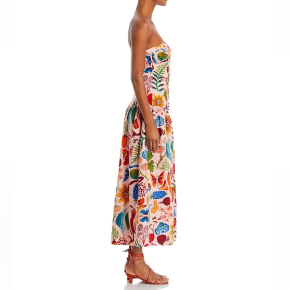 FARM Rio Bright Farm Beige Strapless Dress - Picture 5 of 8